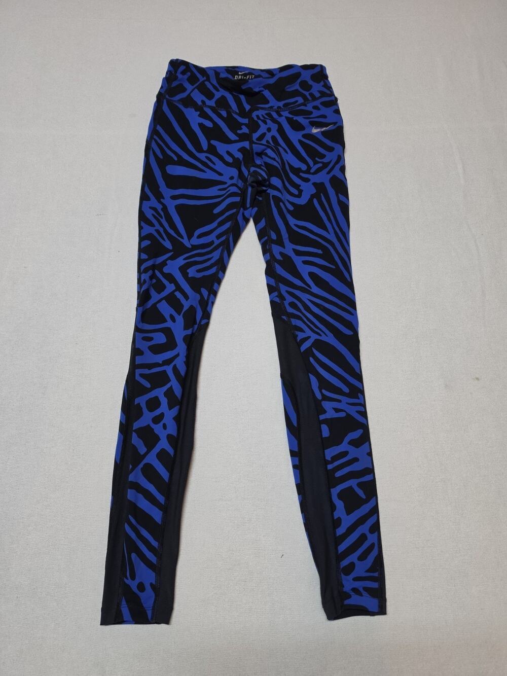 Nike Dri-FIT Women’s Size S Blue Black Printed Running Training Leggings